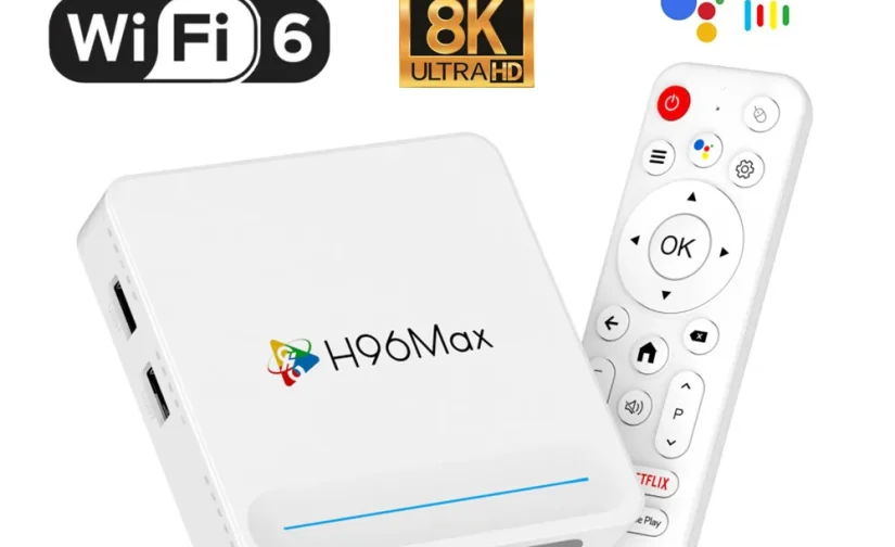 Woopker Android 14 Smart TV Box H96 MAX H618 PLUS 8K Wifi6 BT5.4 Voice Assistant Remote Control Media Player 4G 128G Set Top Box