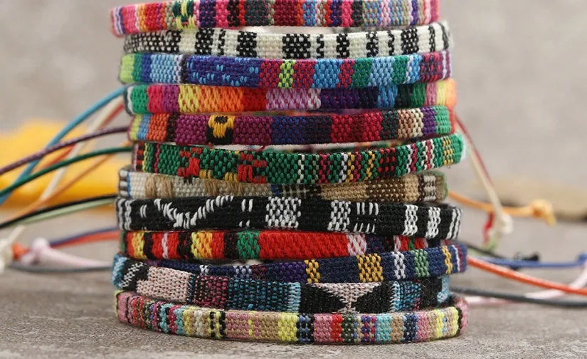 12pcs Boho Surfer Beach Bracelet Set Men & Women Braided Boho Summer Bracelets Handmade Festival Jewelry